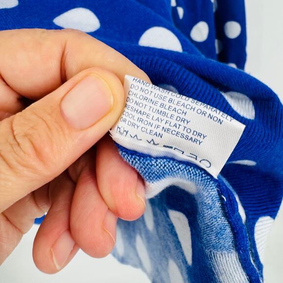 Tyler Böe NWT Purple Polka Dot Knit Top Long Sleeve Size Small - Picture 7 of 10